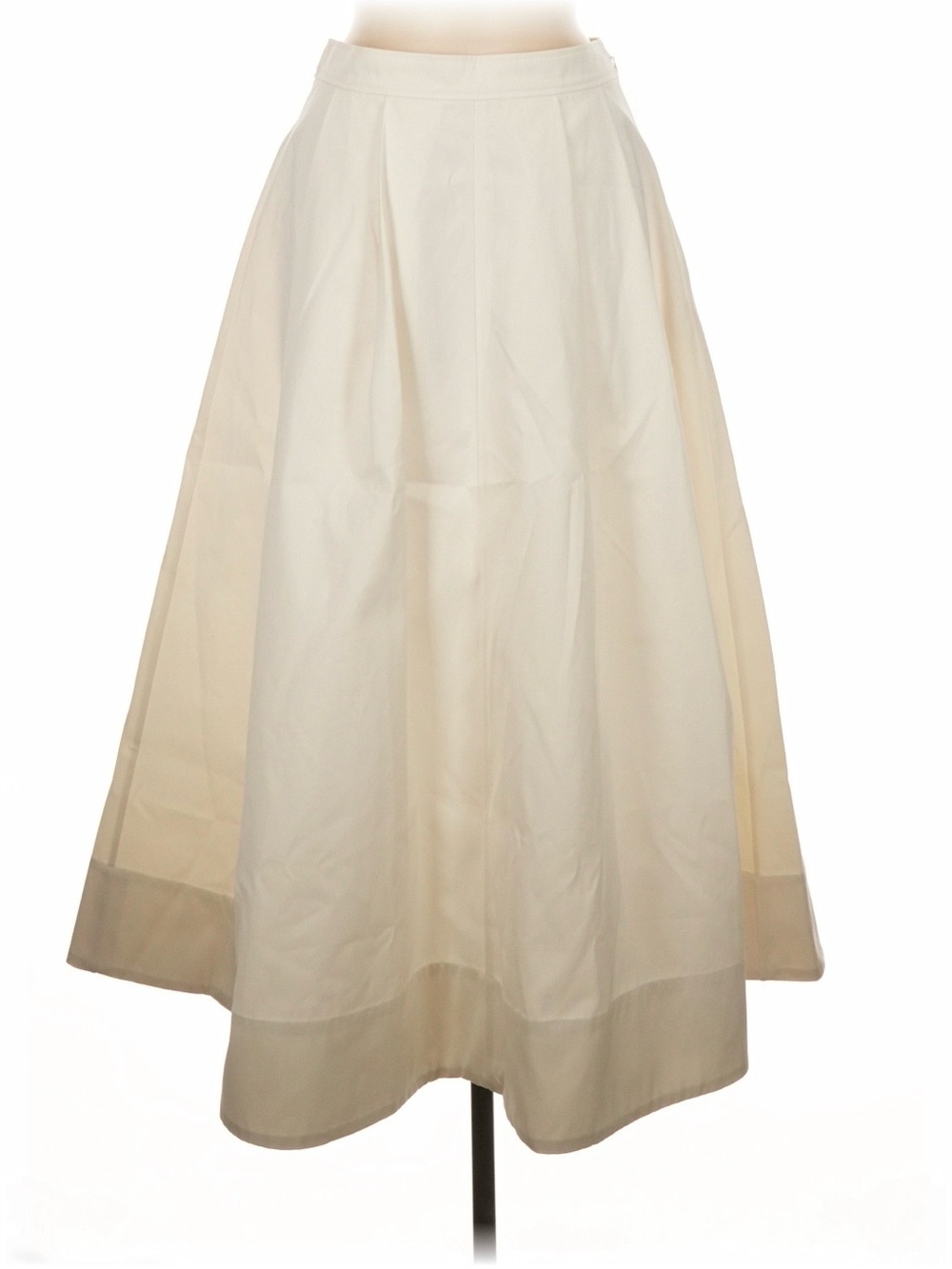 Sezane Cream Midi A-Line Skirt